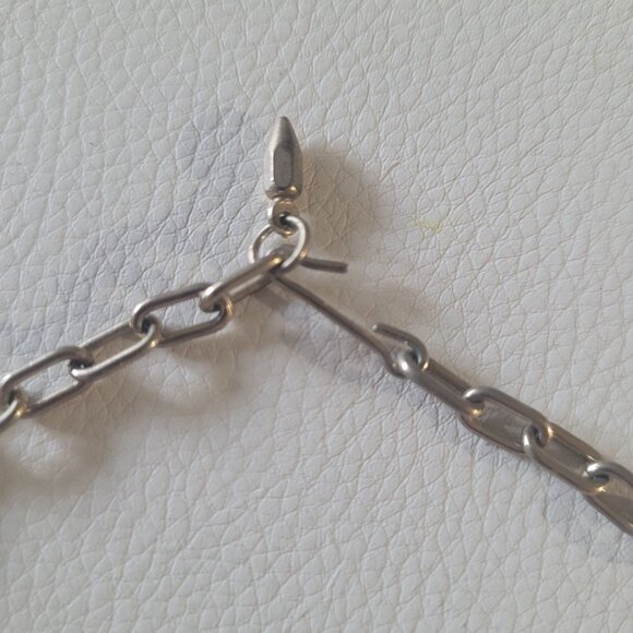 Vintage Faux Leather Leaf Fringe Necklace - Picture 5 of 5